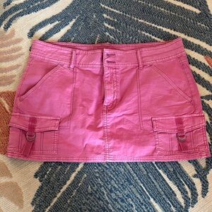 American Eagle Outfitters Pink Stretch Cargo Skirt